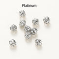 20pcs/bag 4mm 5mm 6mm 18K Gold Plated Hollow Round Spacer Bead Brass Charm Bracelet Beading For DIY Jewelry Making Accessories Vera Lux