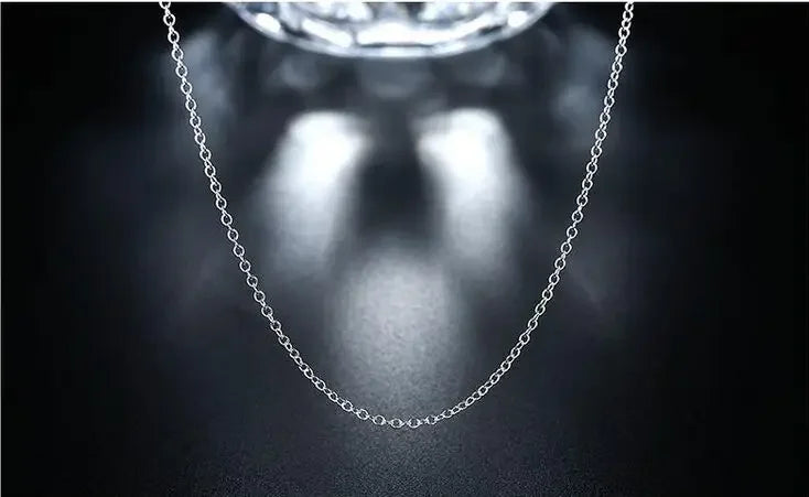 10pcs/lot Promotion! wholesale 925 sterling silver necklace, silver fine jewelry Rolo Chain 1mm Necklace 16 18 20 22 24" Vera Lux