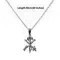 Men's Jesus Cross Necklace 18K Gold Plated Stainless Steel Christian Gun Arrow Pendant Religious Jewelry Gift Vera Lux