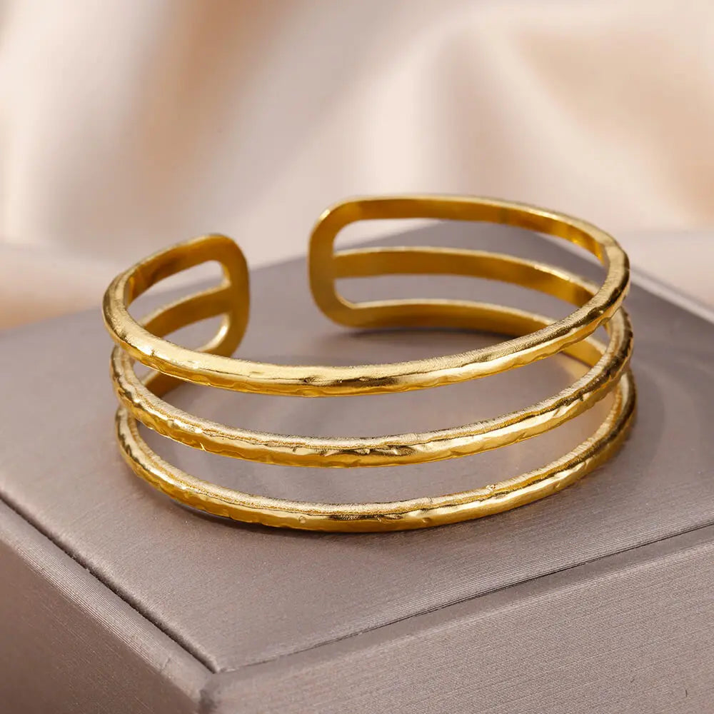 Jesus Bangles Bracelet for Women Stainless Steel Gold Color Luxury Bracelets New Trend Wedding Jewelry pulseras mujer bijoux Vera Lux