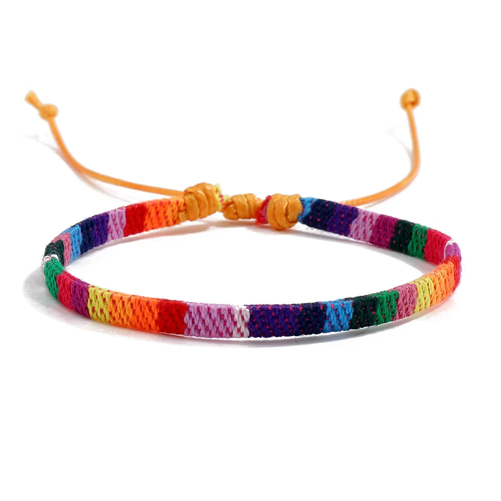 12Pcs Nepal Ethnic Colorful Bracelet Set For Women Bohemia Fabric Braided Rope Wristbands Men Bangle Fashion Summer Jewelry Vera Lux