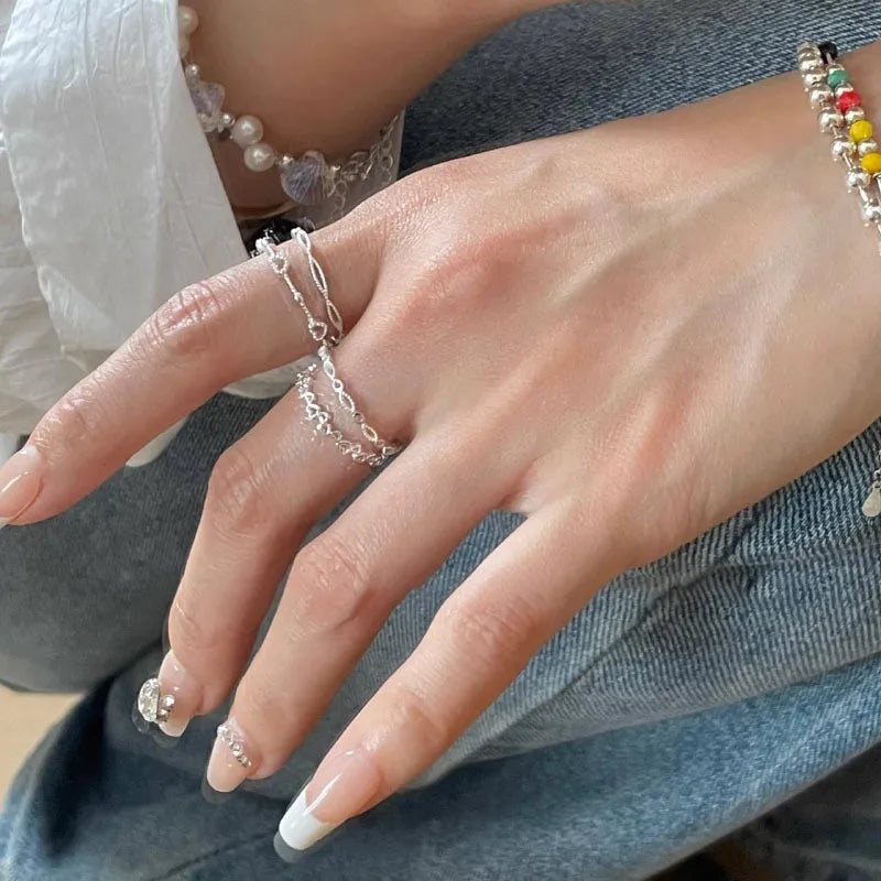 VENTFILLE 925 Sterling Silve Love Heart Hollowed Out Ring For Women Girl Extremely Fine Korea Ins Jewelry Gift Dropshipping Vera Lux