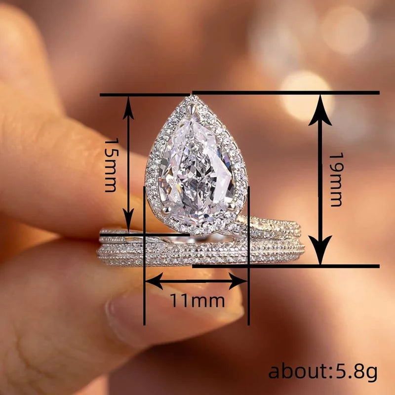 925 Sterling Silver Corona Design Women Ring Trendy Accessories for Engagement Anniversary Elegant Jewelry Inlaid Shining CZ Vera Lux