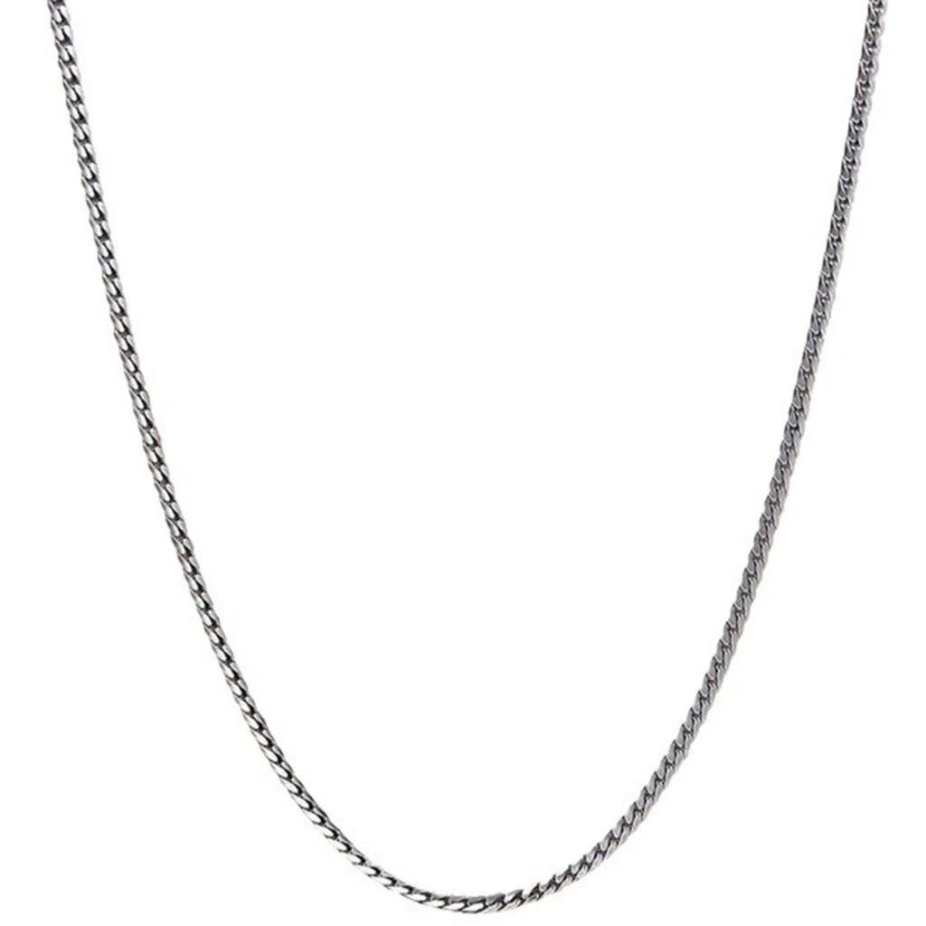S925Silver Men's and Women's Cuban Chain Necklace 20IN/22IN Slim Style Trendy, Sophisticated Vintage-Inspired Collarbone Layerin Vera Lux