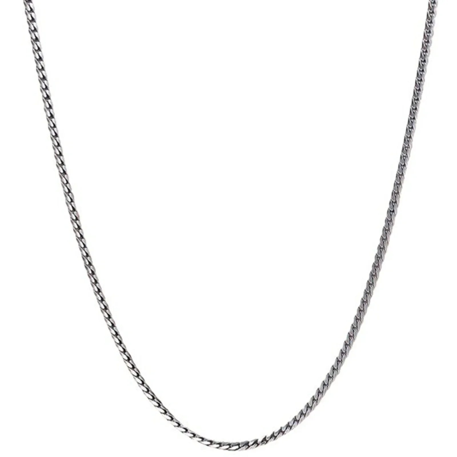 S925Silver Men's and Women's Cuban Chain Necklace 20IN/22IN Slim Style Trendy, Sophisticated Vintage-Inspired Collarbone Layerin Vera Lux