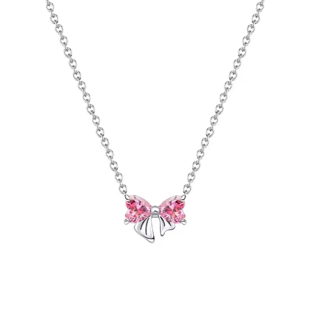 925 Sterling Silver Golden Moon Star Bow Necklace Fit Original Bracelet For Women DIY Fashion Jewelry Making Vera Lux