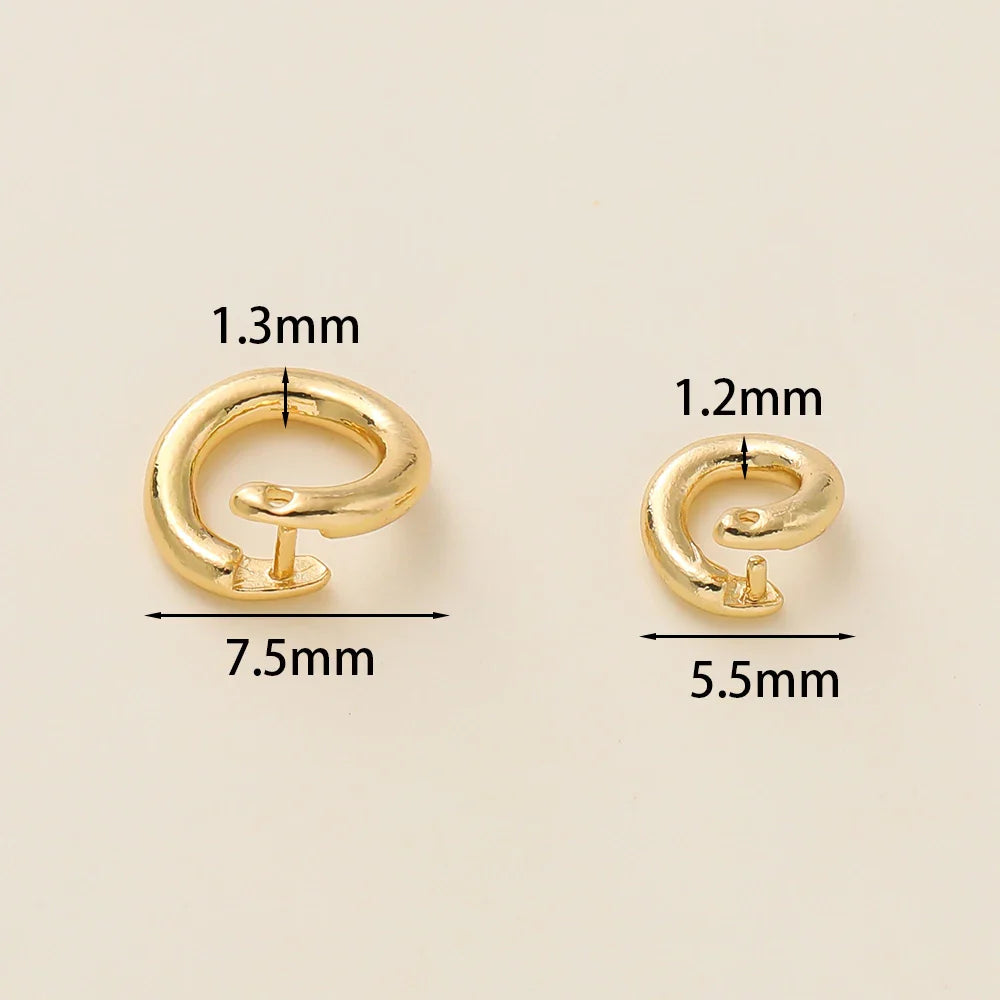 10Pcs/Pack 14/18K Gold Color Plated Open Jump Rings Split Rings Connector For Necklace Bracelets Jewelry Making Accessories Vera Lux