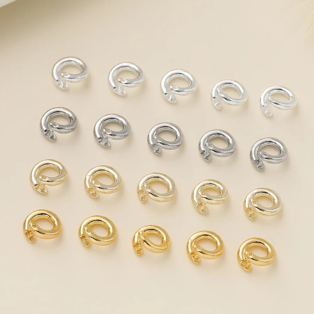 10Pcs/Pack 14/18K Gold Color Plated Open Jump Rings Split Rings Connector For Necklace Bracelets Jewelry Making Accessories Vera Lux