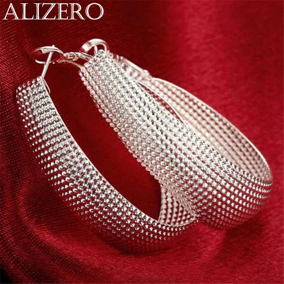 New 925 Sterling Silver Hoop Earrings For Women Wedding Gift Fine Europe Jewelry Christmas Gift Engagement Party Vera Lux
