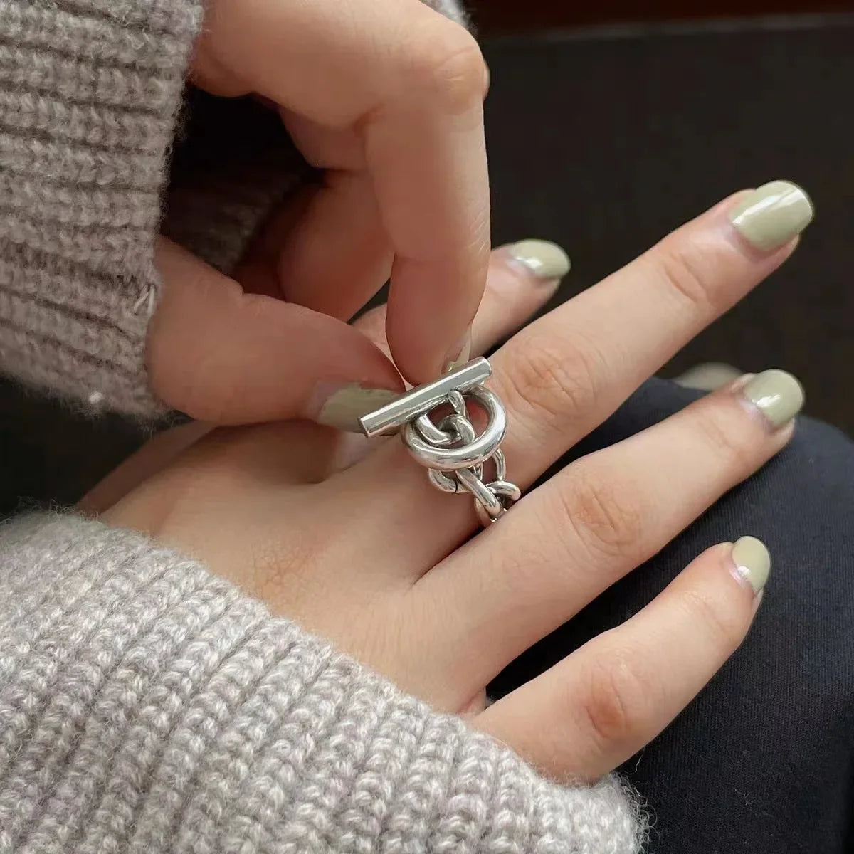 New in 925 Sterling Silver Round Ring Adjustable Rings For Women Men Engagement Aesthetic Luxury Jewelry Wholesale Jewellery Vera Lux