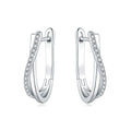 925 Silver Star Twisted Line Earrings Jewelry Versatile Hoop Earrings For Women Jewelry Fine Birthday Party Gifts Vera Lux