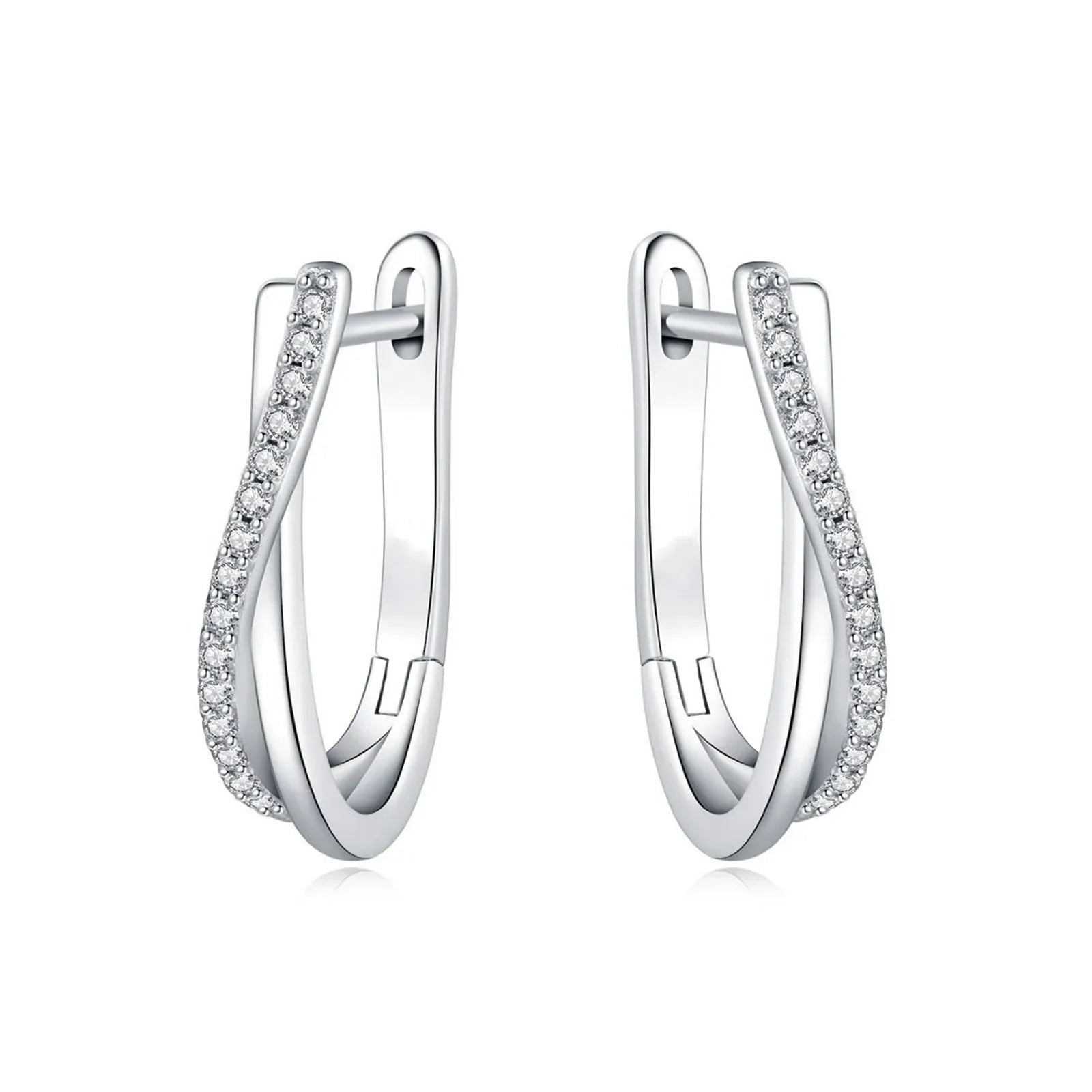 925 Silver Star Twisted Line Earrings Jewelry Versatile Hoop Earrings For Women Jewelry Fine Birthday Party Gifts Vera Lux