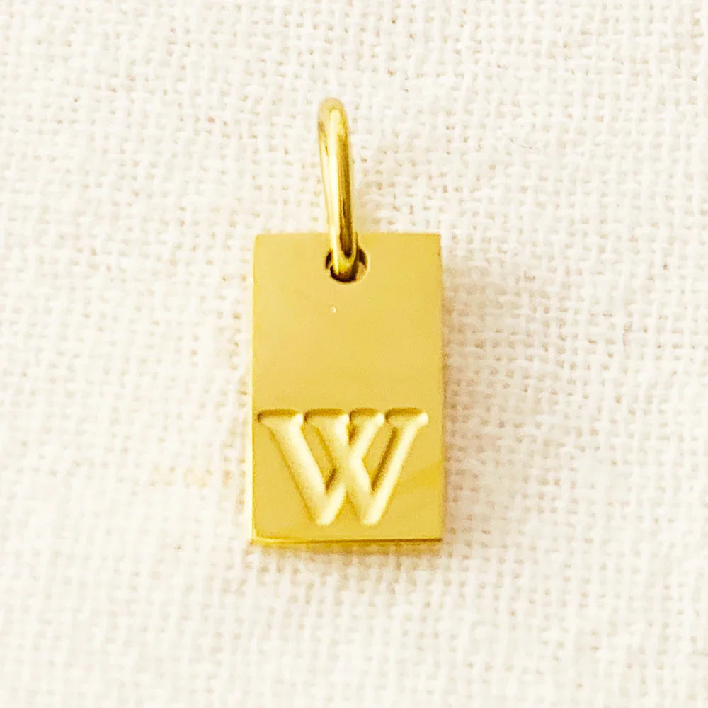 10PCS Alphabet Charm Pendant for Necklaces Stainless Steel Jewelry DIY Engraved Lettering Accessories Women's Fashion Jewelry Vera Lux