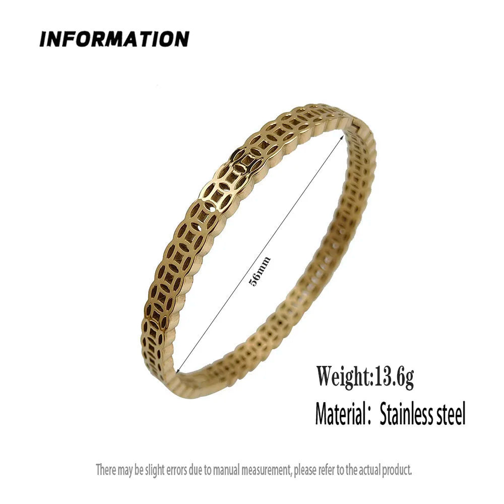 New money symbol ancient coin gold-plated stainless steel bracelet 18K, high quality waterproof couple bracelet, wife gift Vera Lux