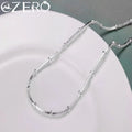 45-50cm 925 Sterling Silver Necklace Snake chain Beautiful Simple bead For Women wedding Fashion Jewelry Christmas Gifts Vera Lux