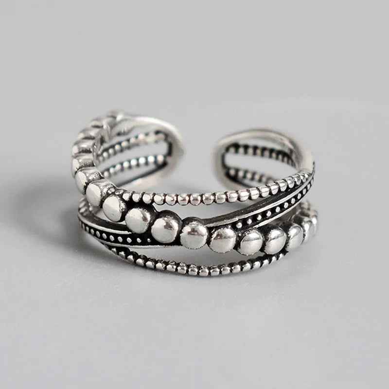 925 Sterling Silver Overlapping Ball Rings For Girls Fashion Wedding Jewelry For Women Accessories Vera Lux