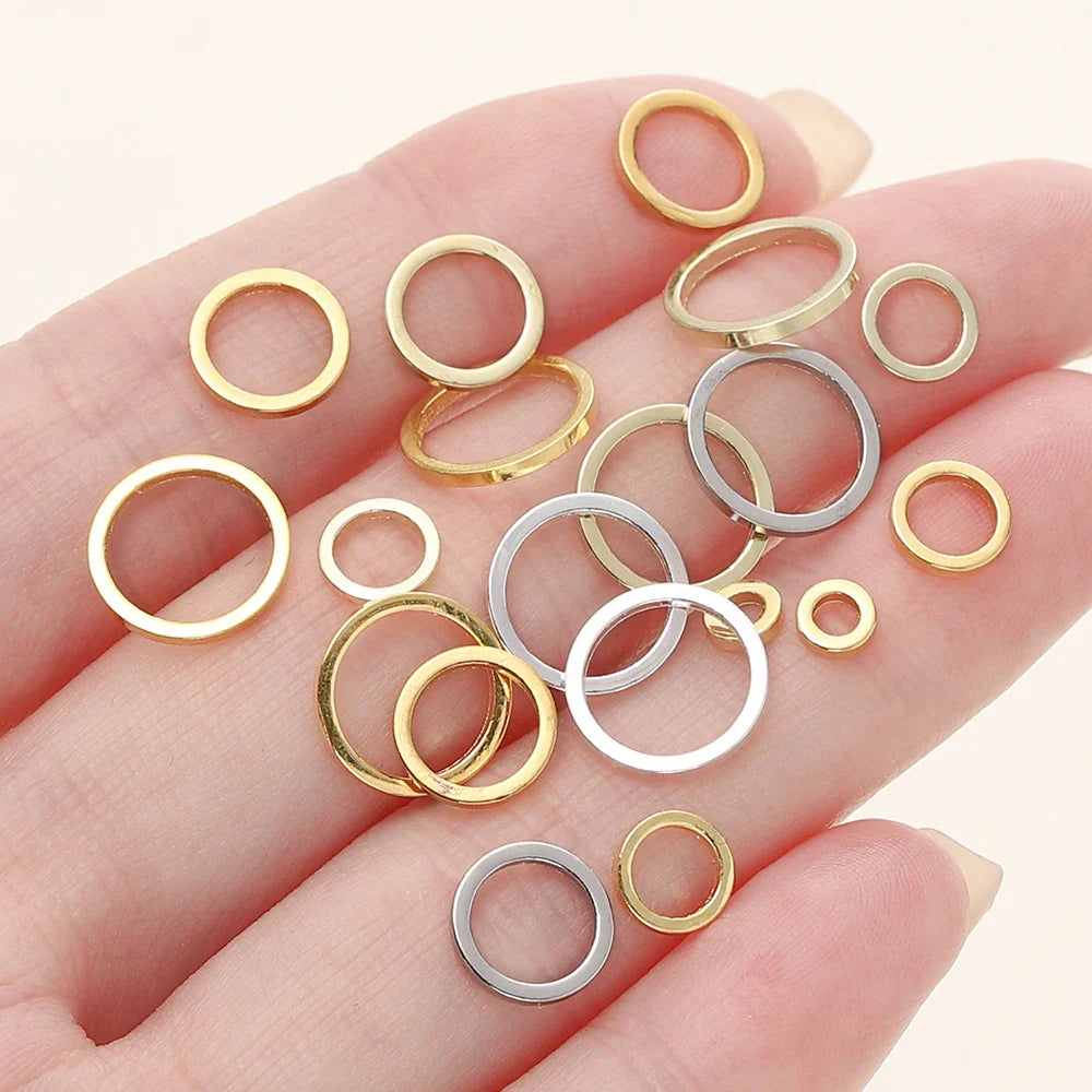 10/20Pcs/Pack 14K/18K Gold Color Plated Brass Close Jump Rings Split Rings Connector for Jewelry Necklace Making Accessories Vera Lux