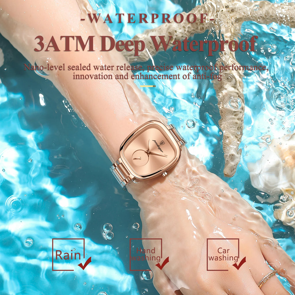 POEDAGAR Luxury Watch for Woman Waterproof Stainless Steel Quartz Ladies Watch High Quality Women's Watches Elegant Female Clock Vera Lux
