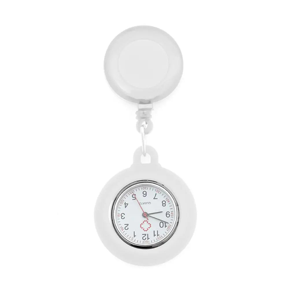 1PC New Retractable Nurse Watch Clip-on Fob Watch Doctor Medical Hanging Brooch Pin Quartz Clock Doctor Nurse Gifts Vera Lux