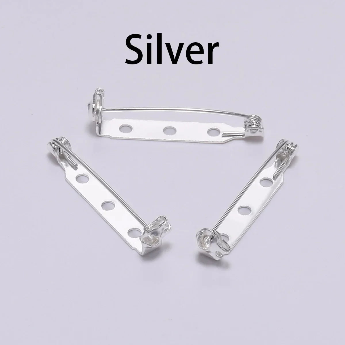 20-50pcs 20 25 32 38mm Brooch Clip Base Pin Blank Safe Lock Brooch Pin Base Badge Holder For DIY Jewelry Making Finding Supplies Vera Lux