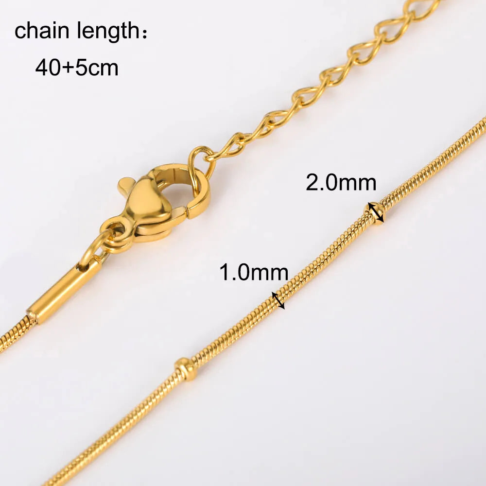 10pcs/Lot 45cm Stainless Steel Golden/Silvery Color 304 Chains Necklace Women Jewelry Making Accessories DIY Handmade Supplies Vera Lux