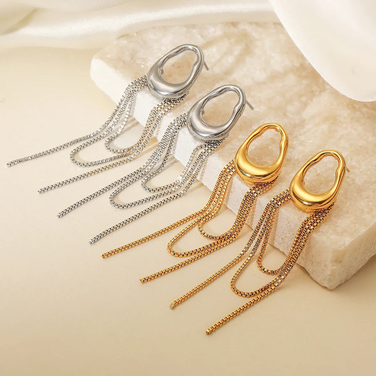 NEWBUY New Arrival INS Tassels Drop Earrings For Women Girls,High Quality Daily Jewelry Perfect For Everyday Wear Vera Lux