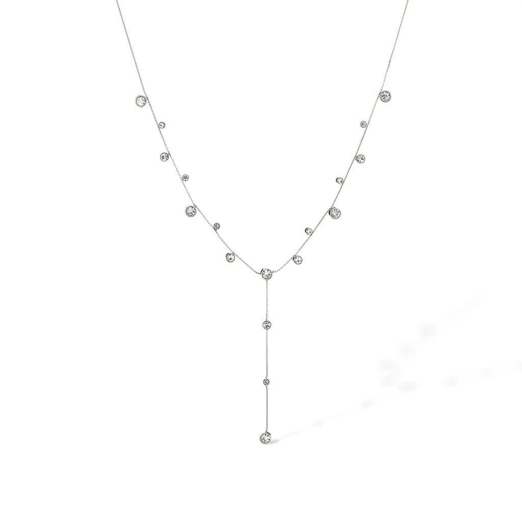 2025 New Arrival Shiny AAA CZ Zircon Silver/Gold Color Choker Necklaces For Elegant Women Stainless Steel Jewelry Vera Lux