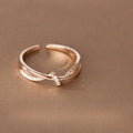 925 Sterling Silver Cross Knotting Zircon Rings For Women Girls Wedding Luxury Jewelry Accessories Jewellery Argent 925 Vera Lux