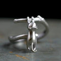 925 Sterling Silver Cat Branch Adjustable Rings For Women Wedding High Quality Jewelry Accessories Jewellery Argent 925 Vera Lux