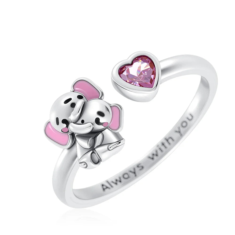 2026 Hot Selling 925 Silver Cute Puppy Flower Elephant Clover Ring Suitable for Wedding Rings, Jewelry Gifts Vera Lux