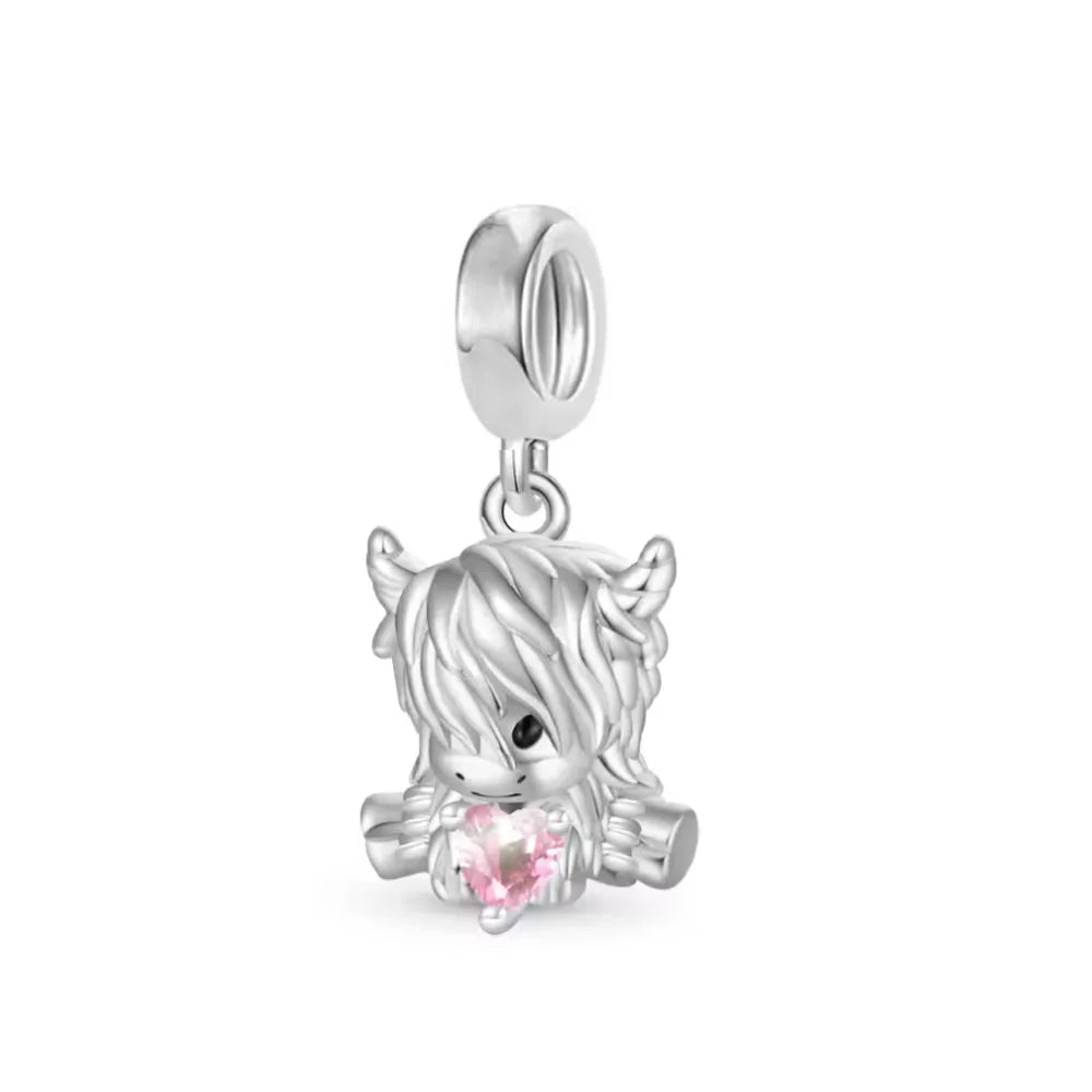 2026 925 Silver Flower, Butterfly, Highland Cow, Motorcycle Pendant Fit European Original Bracelet DIY Jewelry Exquisite Jewelry Vera Lux
