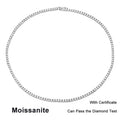 NeeTim 2.5mm Full Moissanite Tennis Necklace 925 Sterling Silver with Gold Plated Necklaces Neck Chain Fine Jewelry for Women Vera Lux