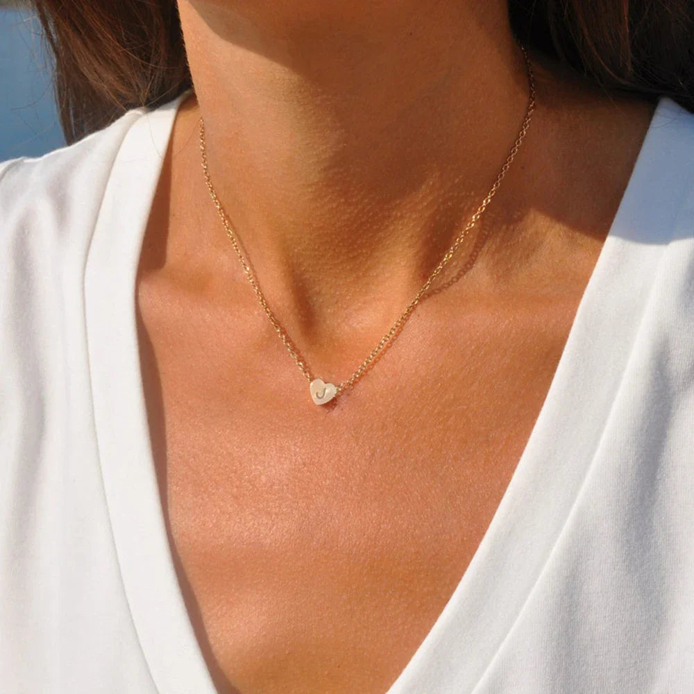 Initial Name Heart Shape Pendant For Necklaces 316L Stainless Steel Necklace for Women Bracelet Make Earrings Jewelry Vera Lux