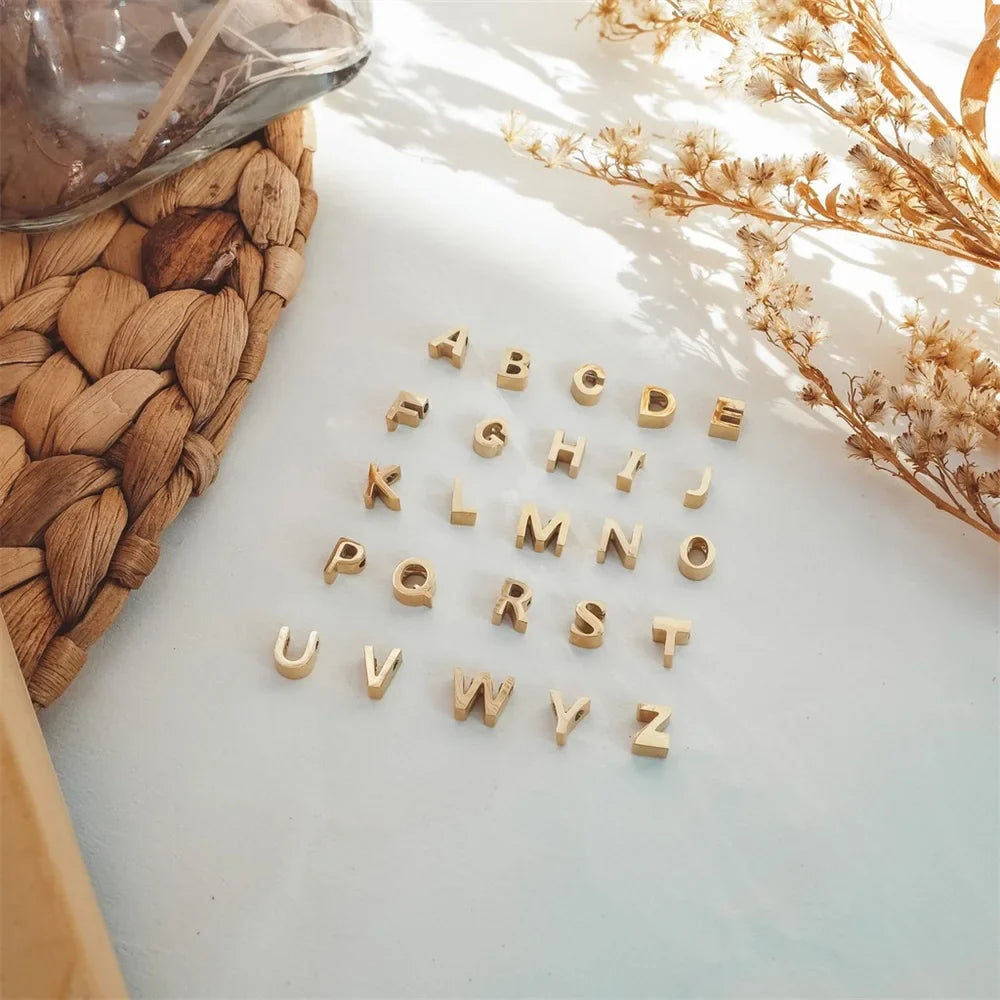 Tiny Heart Dainty Initial Charm Gold Color Silver Color Letter Name Pendant For Women Wholesale Alphabet A-Z Jewelry Gift Vera Lux
