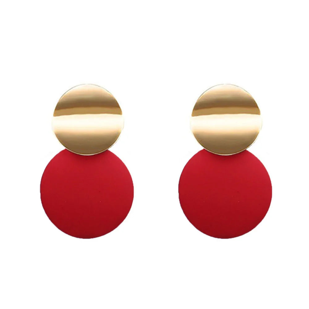 Geometric Joker Personalized Round Ring Temperament Ladies Cold Style Paint Stud Earrings Vera Lux