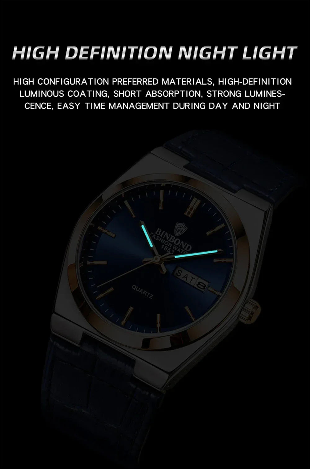 New Leather Casual Business Gold Clock Men Luxury Watch Automatic Watches Mens Fashion Quartz Wristwatches Gifts Reloj Hombre Vera Lux
