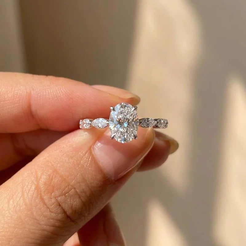 925 Sterling Silver Dainty Women Rings Small AAA Cubic Zircon Delicate Proposal Ring for Lover High Quality Wedding Jewelry Vera Lux