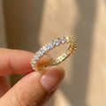 925 Sterling Silver New Trendy Thin Finger Rings Band with Shiny Cubic Zirconia Simple Stylish Daily Wear Jewelry for Women Vera Lux