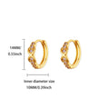 Cute Geometric Hoop Earrings for Women Stainless Steel Gold Color Cross Infinity Earrings 2025 Trend Piercing Wedding Jewelry Vera Lux