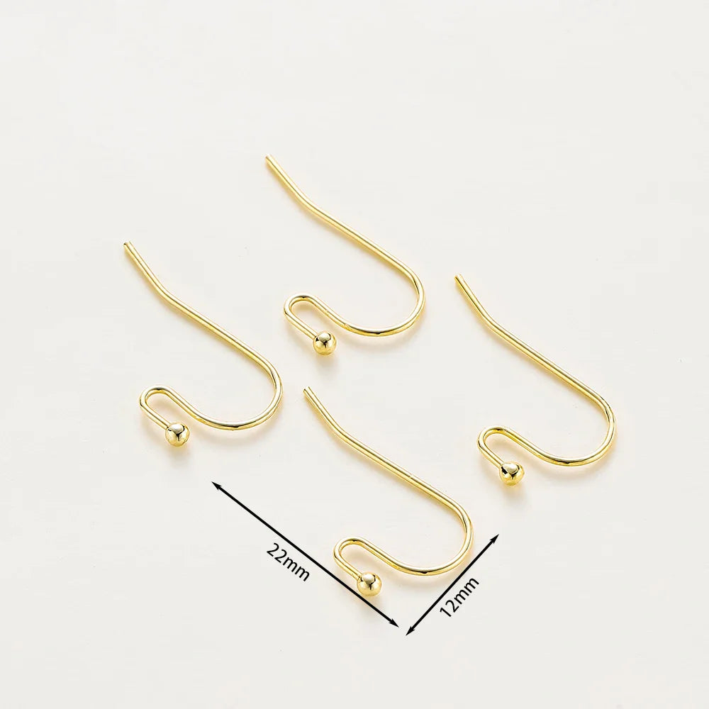 20pcs/lot 6 Styles 14K 18K Gold Plated Earring Wires With Ear Hook Earrings Clasp Findings Supplies For  DIY Jewelry Making Vera Lux