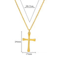 Cross Goddess Pendant Necklace for Women Stainless Steel 316L Gold Color Necklace 2025 New Party Jewelry Aesthetic Accessories Vera Lux
