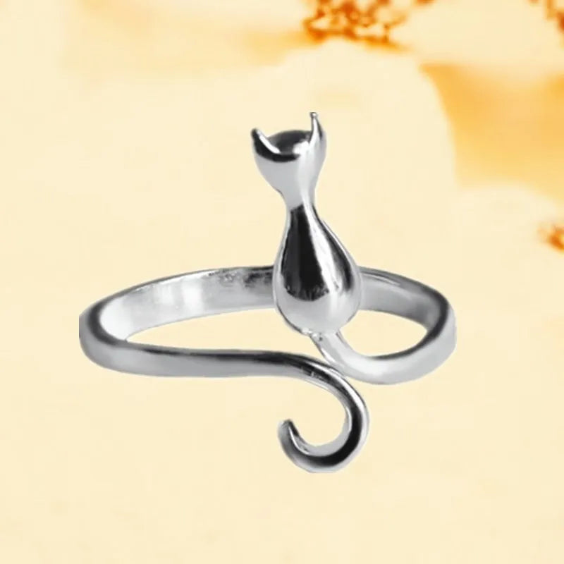 925 Sterling Silver Cat Rings For Women Engagement Luxury Designer Jewelry Female Offers With Free Shipping URBABY Jewellery Vera Lux