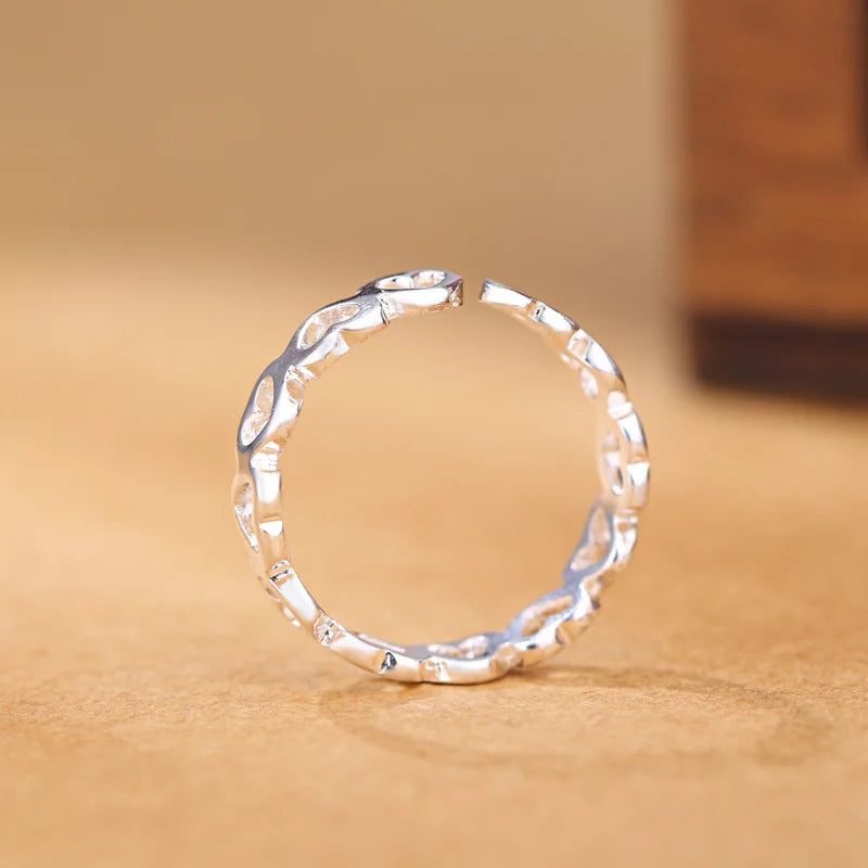 925 Sterling Silver Heart Adjustable Rings For Women Engagement Wedding Luxury Jewelry Accessories Jewellery Vera Lux
