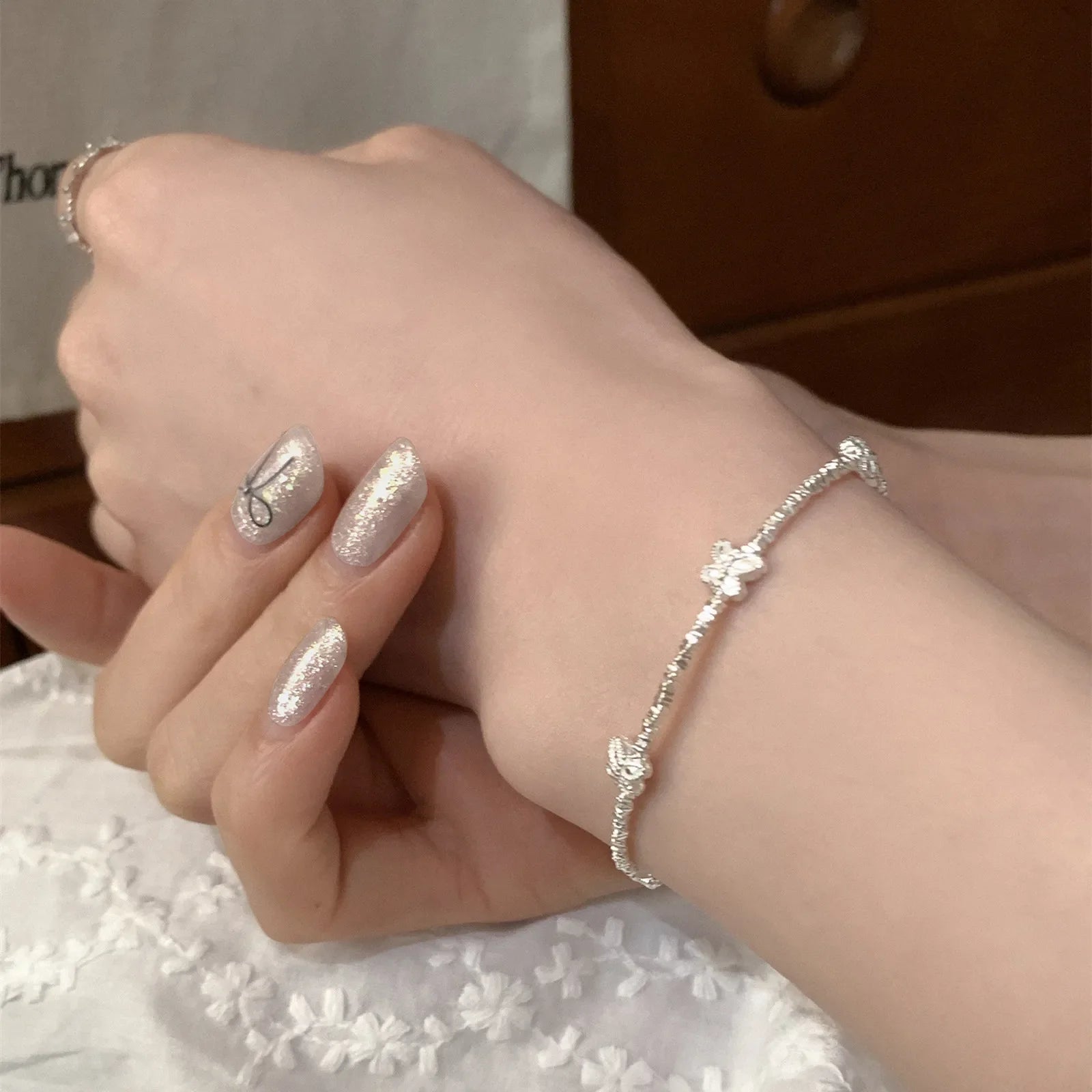 925 Sterling Silver Star Bead Bracelet For Women Fragmented Silver Sweet Romantic Versatile Trend Jewelry Gifts Dropshipping Vera Lux