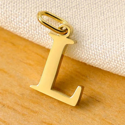 10PCS 26 Letters Stainless Steel Cut Alphabet Pendant for DIY Woman Necklace Ladies Jewelry Accessories Wholesale Dropshipping Vera Lux