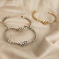 Women's Bangles Twisted Wrap Knot Bracelet Punk Stainless Steel Jewelry for Men Women Wrist Cuff Bracelets Bangle Accessories Vera Lux