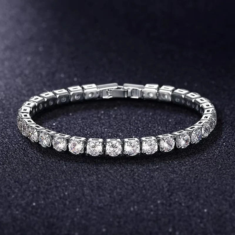 New Luxury Gold Silver Color on Hand Princess Bracelet Bangle for Women Anniversary Gift Jewelry Wholesale Vera Lux