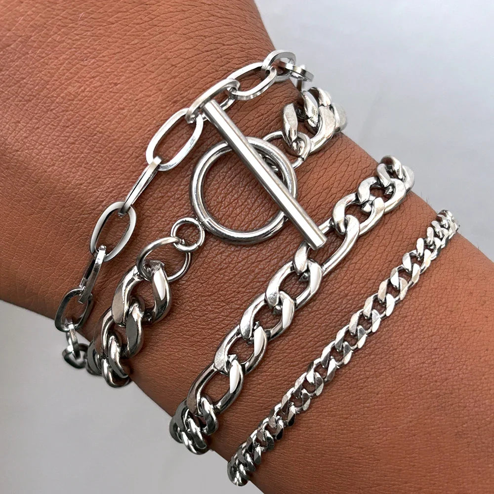 Stainless Steel Bracelet Set High-end Atmosphere Multi Bracelet Set Fashion Bracelet For Women Jewelry Gifts with a Difference Vera Lux