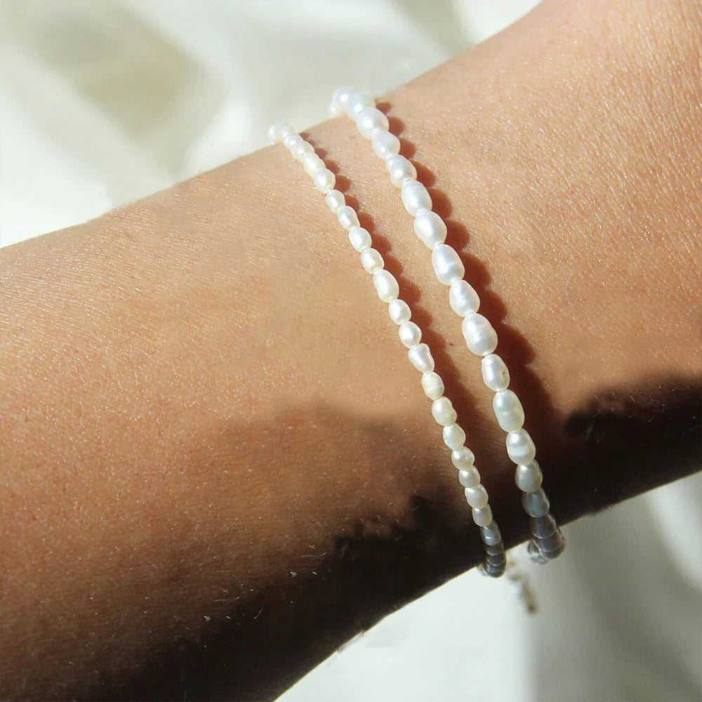 COLALA Imitation Pearl Bracelet Oval Pearl Stainless Steel Bracelet Women's Holiday Gift Vera Lux