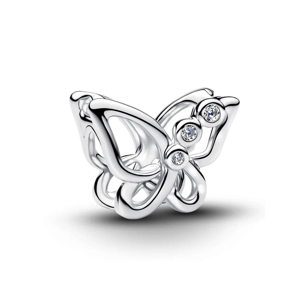 2026 New S925 Silver Hollow Elephant Monkey Car Pendant Fit Original Bracelet DIY Accessories Women's Charm Jewelry Gifts Vera Lux